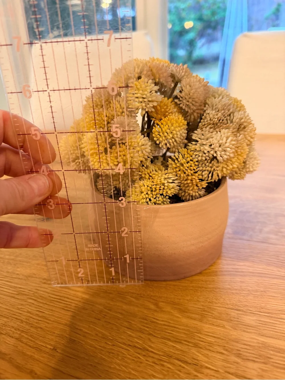 Target Yellow Dried Floral Arrangement in Tan Ceramic Planter